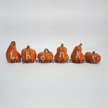 Letters Shape Figurine Ceramic Halloween Pumpkin for Decoration