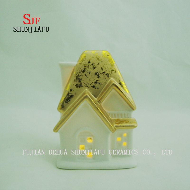 Small House Candlesticks Light House - Ceramic Candle Holder - G