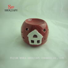 Round Shape, Incense Burner for Essence Ceramic (RED) /a