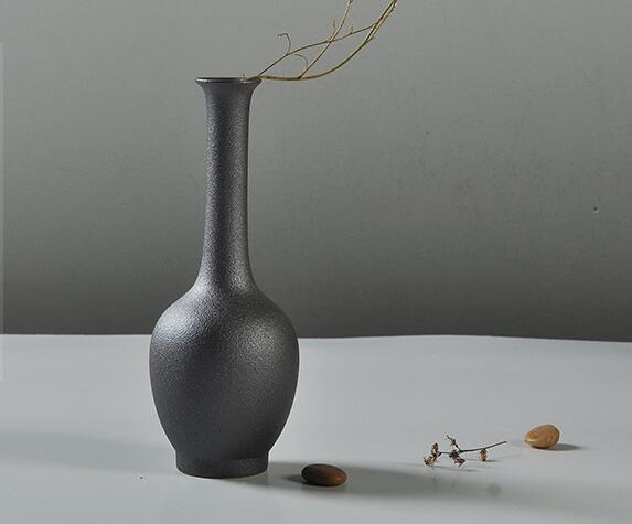 Modern Fashion Personality Special-Shaped Ceramic Black Vase