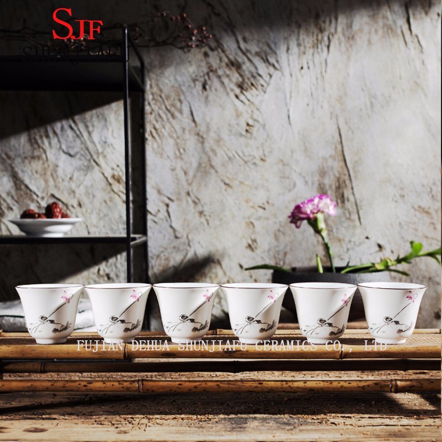 High-Quality Handmade Color Lotus Ceramic Kung Fu Tea Cup