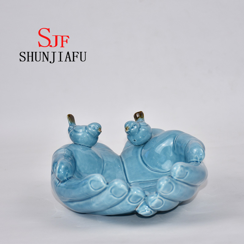 Both Hands Shape Ceramic Decorative Tray for Kitchenware/Home Decoration