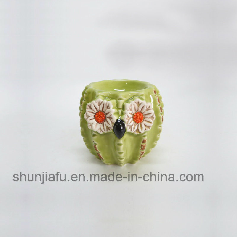 Ceramic Decoration Green Cactus Type Vase