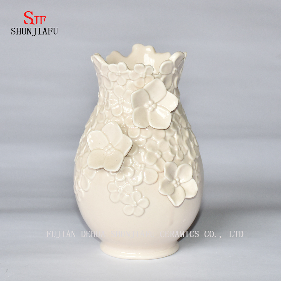 Handwork White modern Vase Home Choice Decorative Ceramic Vase, Gifts for Girlfriends, Moms, Birthdays and Weddings