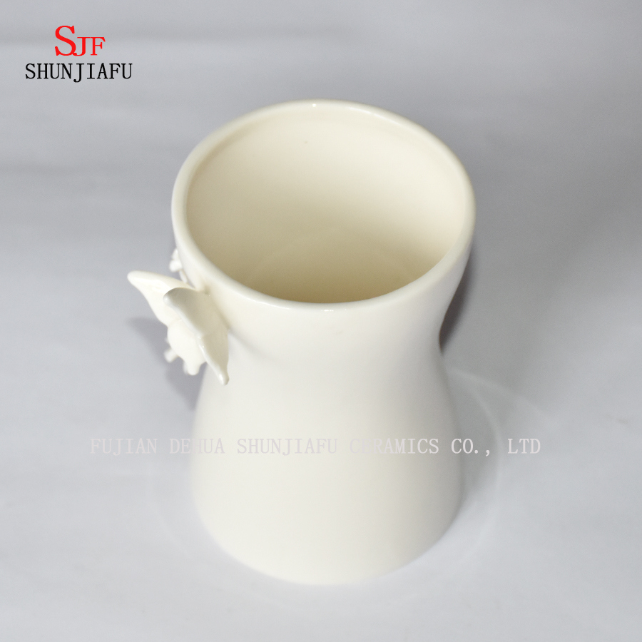 Delicate Butterfly Flask, Ceramic Vase