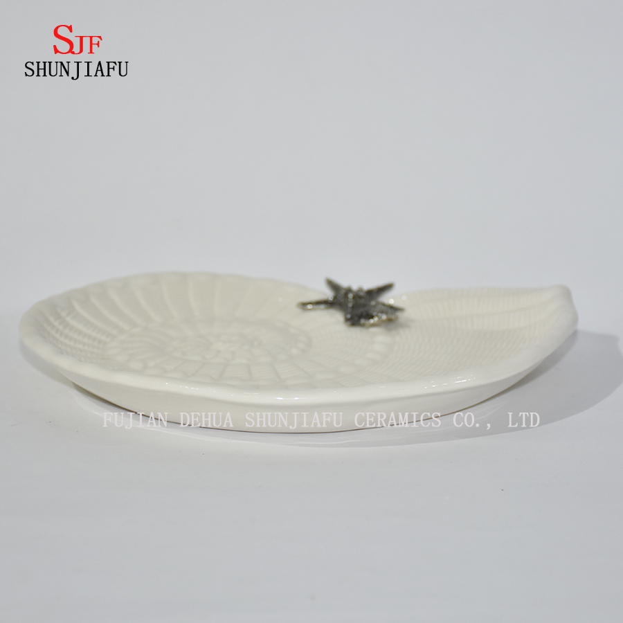 Ceramic Fish Dishes Multi-Purpose Tableware Dinner Plates-Ocean Series