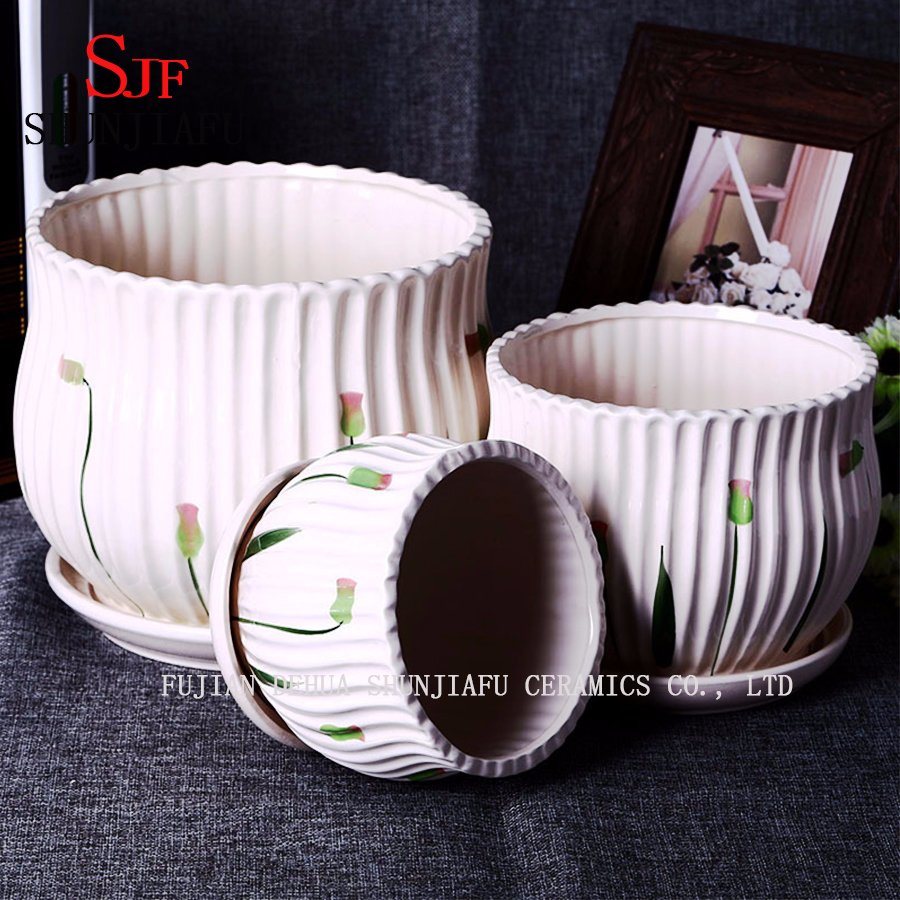 Generous Planter Modern Ceramic Flowerpot