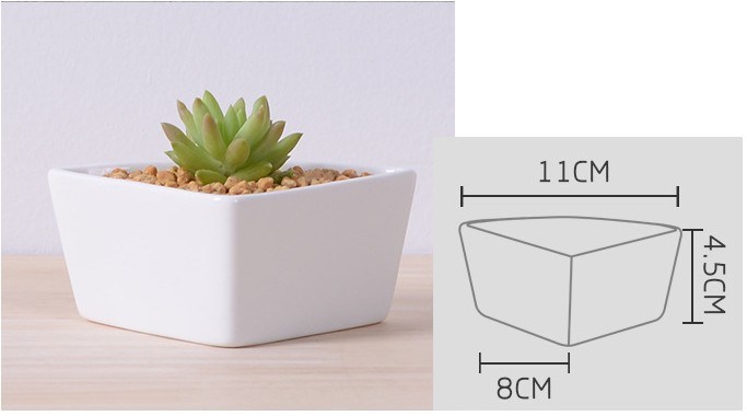 Desktop Ceramic Triangle Combined Flowerpot