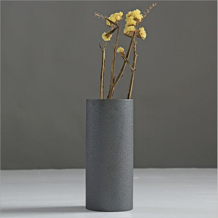 Porcelain Ceramic Vases, Ceramic Black Floret Bottle