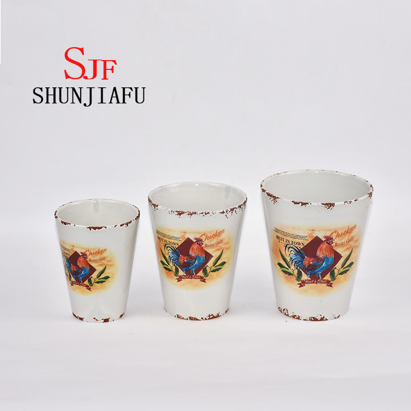 3 Size Vintage Decorative Ceramic Plant Mister Pumpkin Flowerpot