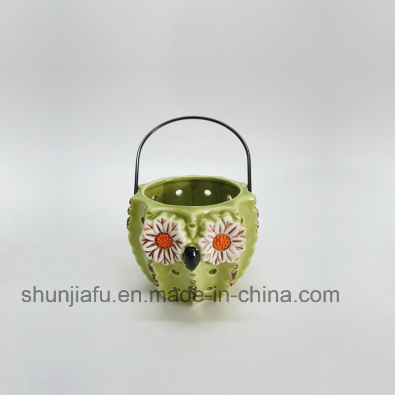 Ceramic Decoration Green Cactus Type Vase