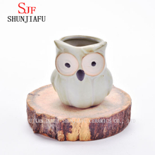 Factory Direct Small Ceramic Owl Flower Pot