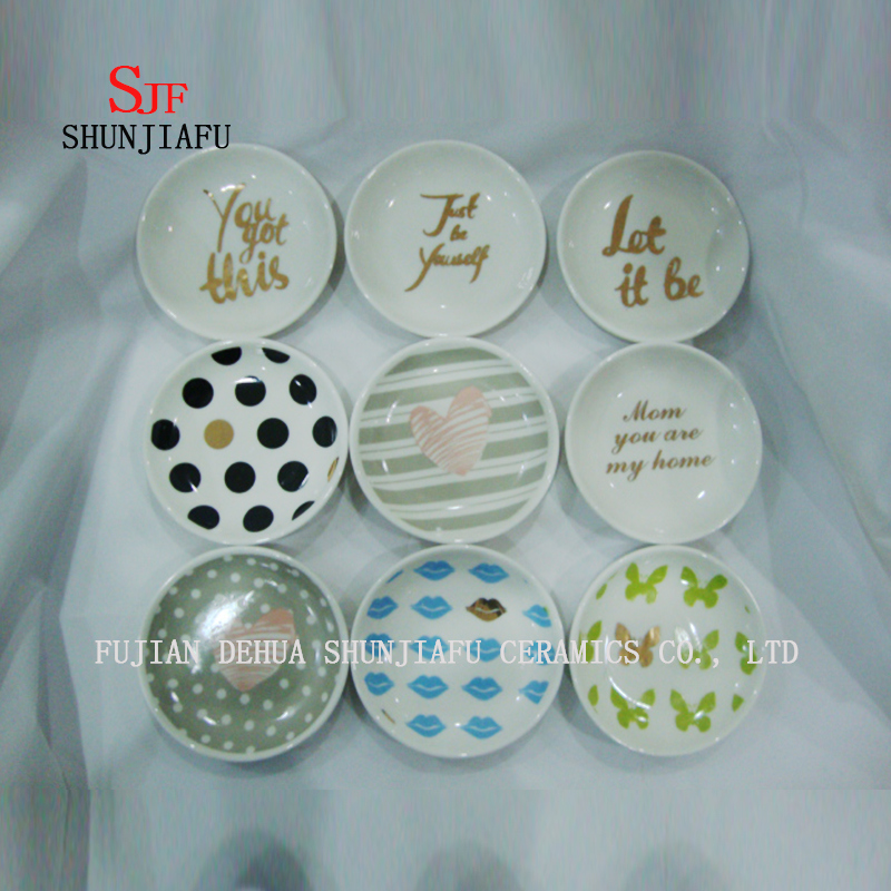 Ceramic Seasoning Dishes Appetizer Plates, Porcelain Saucers Bowl Dinnerware (heart Shape)