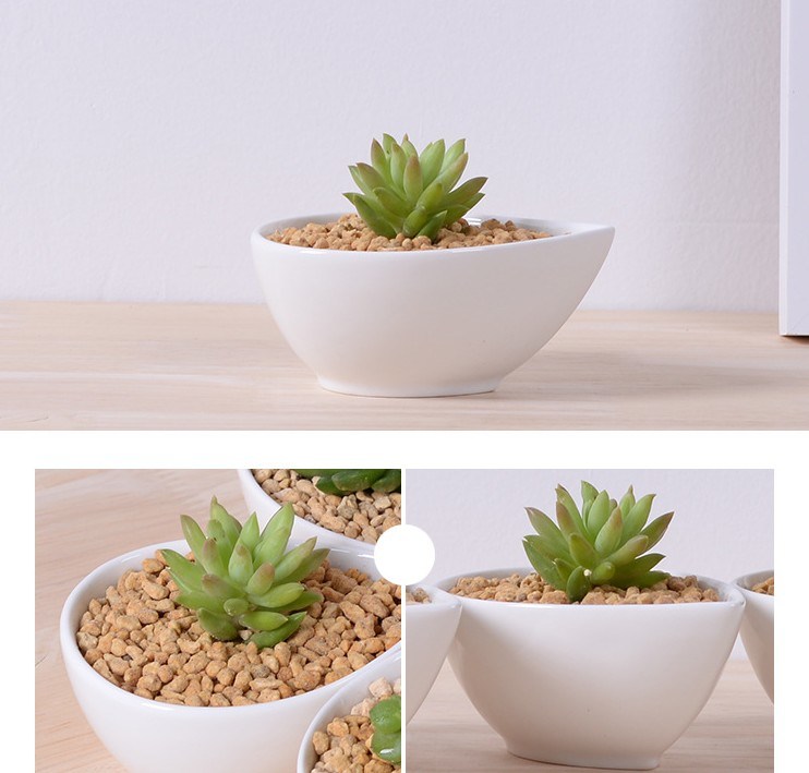 Adornment Characteristic Personality Desktop Small White Flowers Pot