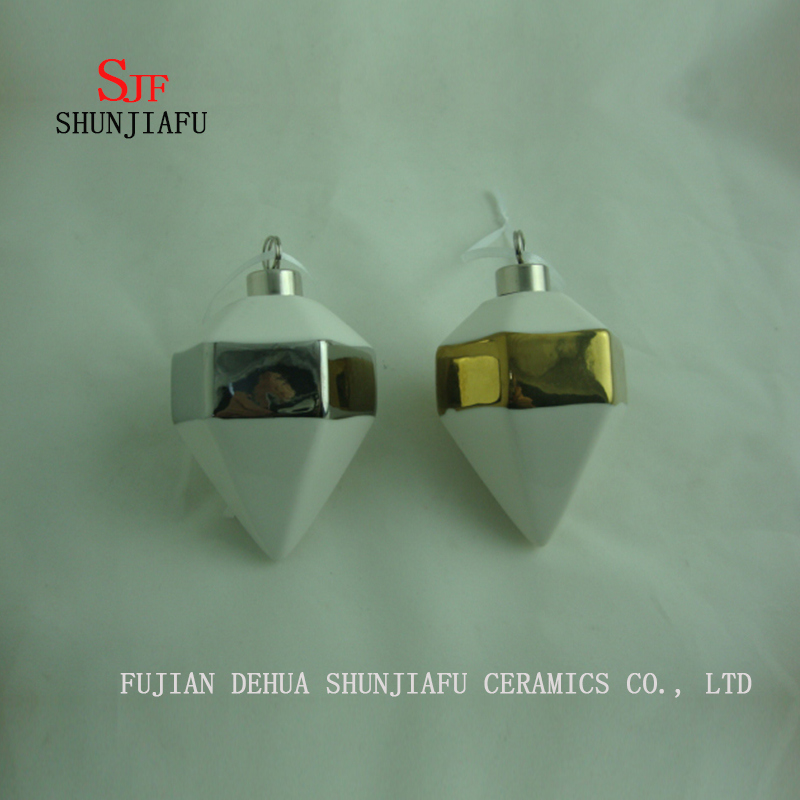 christmas Ornaments Festival Party Gifts Tree/Window Hanging Decor, Electroplating Ceramic/F