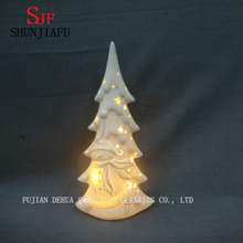 White Glazed Ceramic Christmas Tree. LED/ Wedding Tree