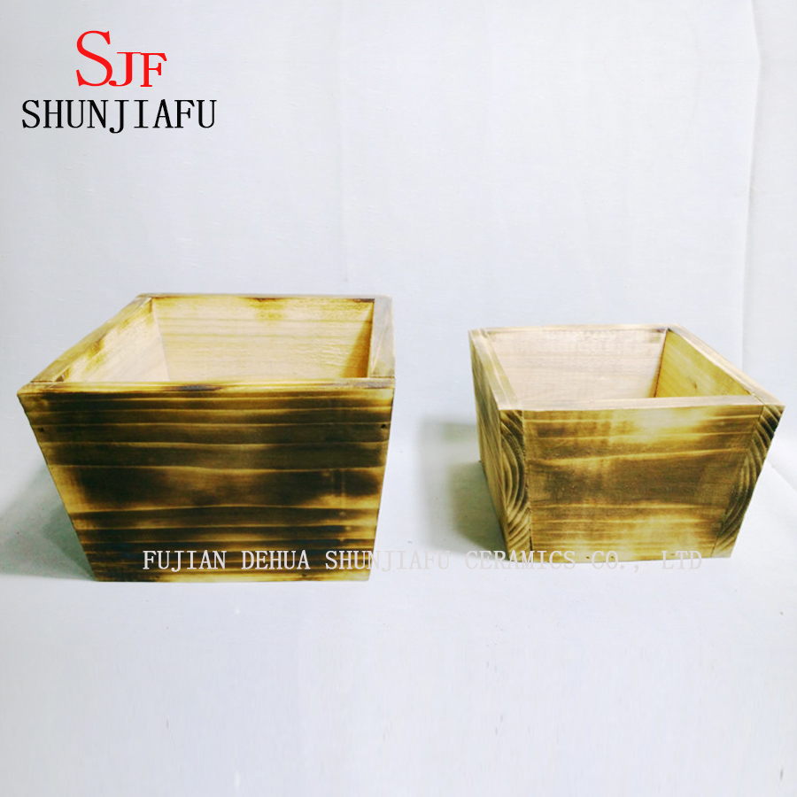 Creative Wooden Planter Small Wooden Planters for Succulent Plant