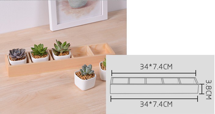 5 Lattice Box with White Ceramic Flower Pot