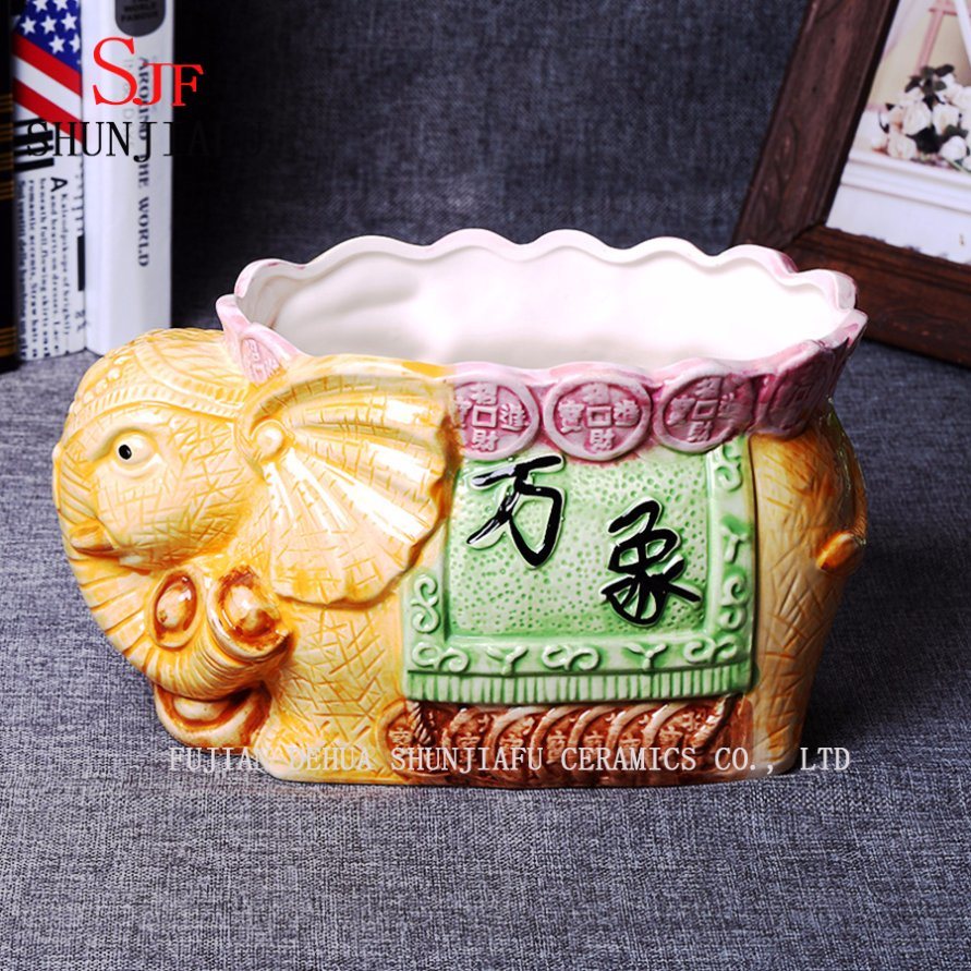 2017 Cute Elephant Flowerpot Succulent Plants Flowerpot Planter Indoor Outdoor