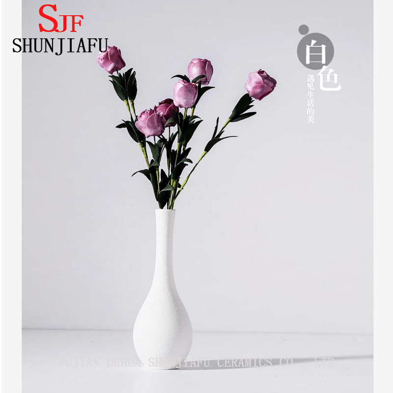 Simple European Style Household Decoration Is Simple Modern White and Black Ceramic Vase/Flower Vase