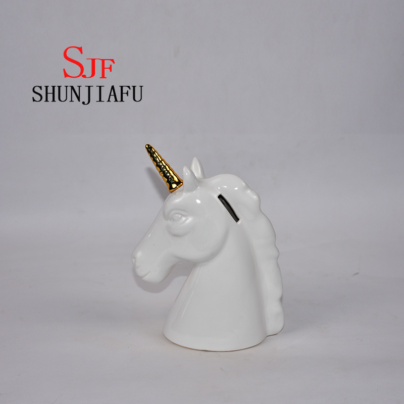 Ceramic Horse's Head Piggy Bank