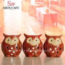 Set of 3 Small Ceramic Owls Figurine Home Decoration Gift Home Decorative
