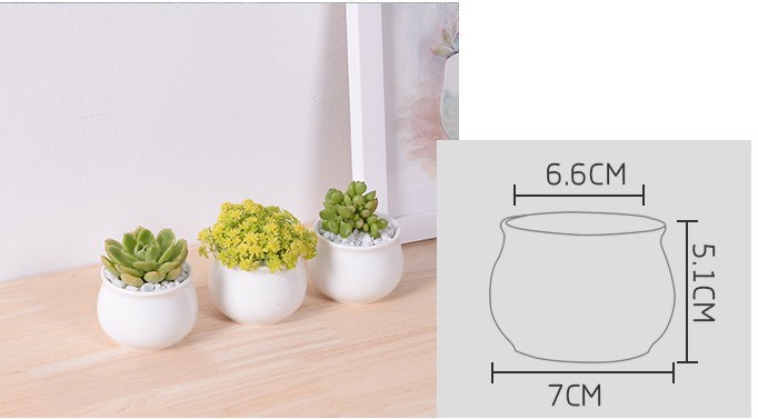 Small Round Ceramic Flowerpotitem Name: Square Ceramic Pot