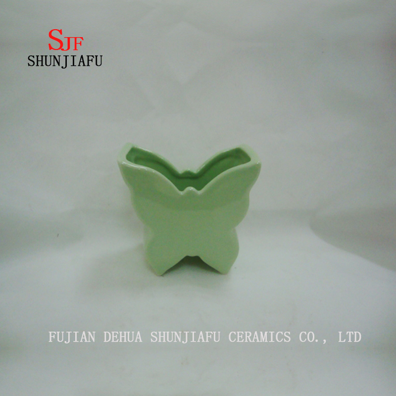 3 Colors, Multi-Function Butterfly Table Ceramic Vase for Flower