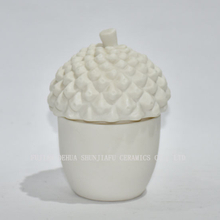 Creative White Ceramic Pineapple Shaped Jar