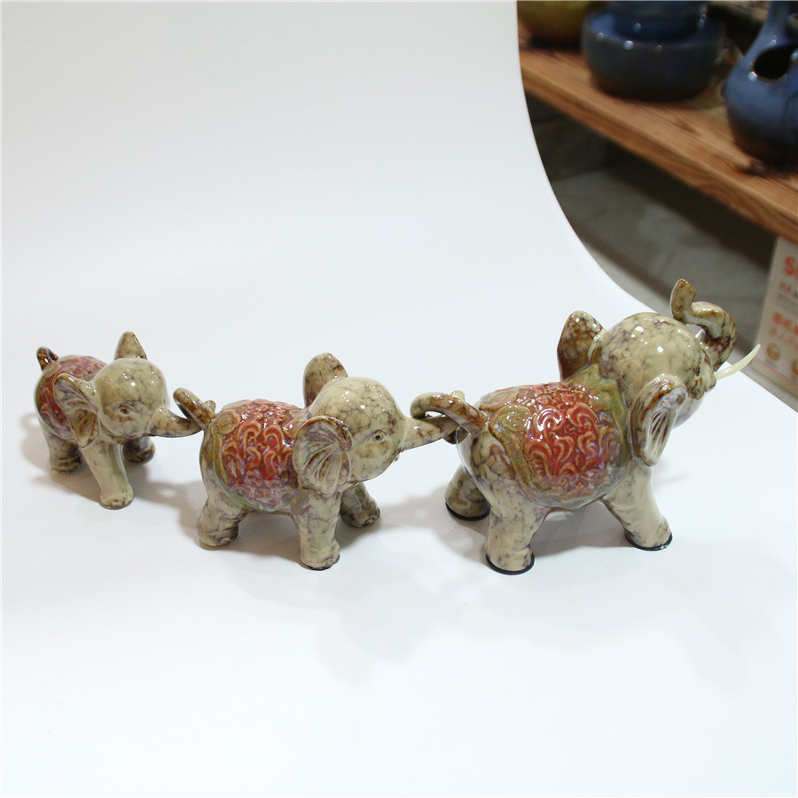 Ceramic Animal Elephant Home Office Decoration Furnishing