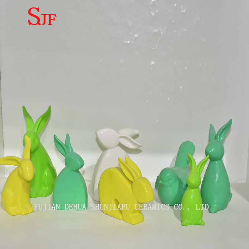 Rabbit Ceramic Articles for Home Decoration