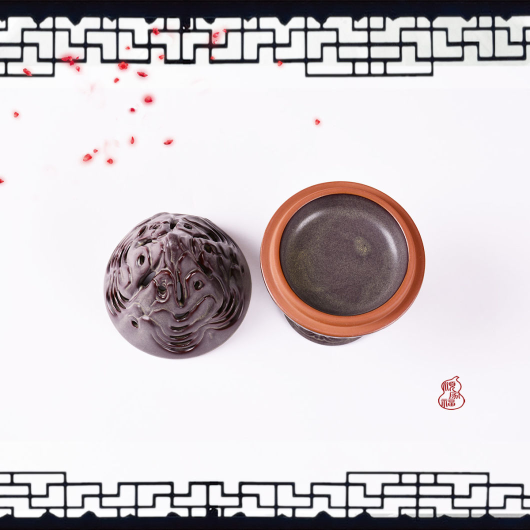 Ceramics Lotus Lantern Incense Burner Ceramic Handmade Sandalwood Censer Home Decoration