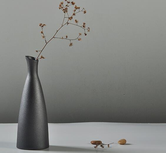 Ceramic Black Vase Household Adornment Furnishing Articles