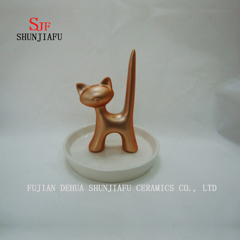 Jewelry Necklace Ring Earring Cat Stand Display Organizer Holder