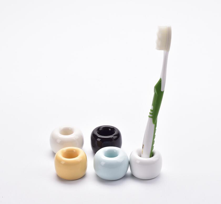 White Bathroom Suit Horizontal Plate 4 Holes Diatomite Toothbrush