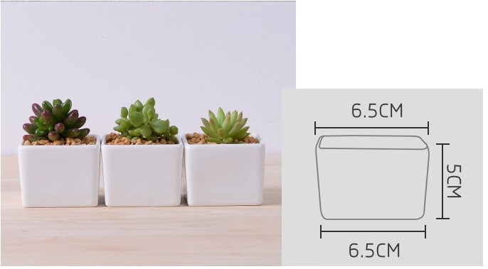 Coffee Table Desk Type Ceramic Flowerpot White Goose