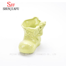 Creative Ceramic Vase Shoes with Frog for Living Room Decoration