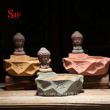 Handmade Ceramic Home/ Garden Antique Little Monk Flowerpot