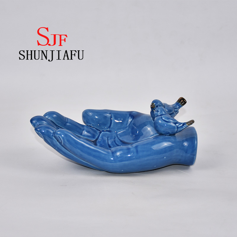 Ceramic Bergamot Snack or Fruit Plate/ Dish for Kitchenware (Blue)