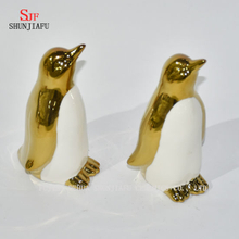 Cute Penguin for Family/Office/Coffee/Festival Decoration/Electroplating Ceramic/B
