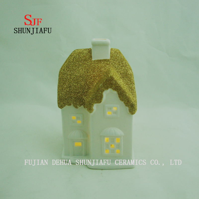 Small House Candlesticks Light House - Ceramic Candle Holder - C