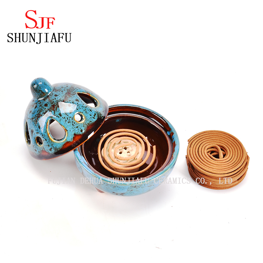 Round Terracotta Mosquito Coil Holder