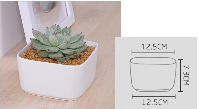 Table Coffee Table Circular Large Ceramic White Flowerpot