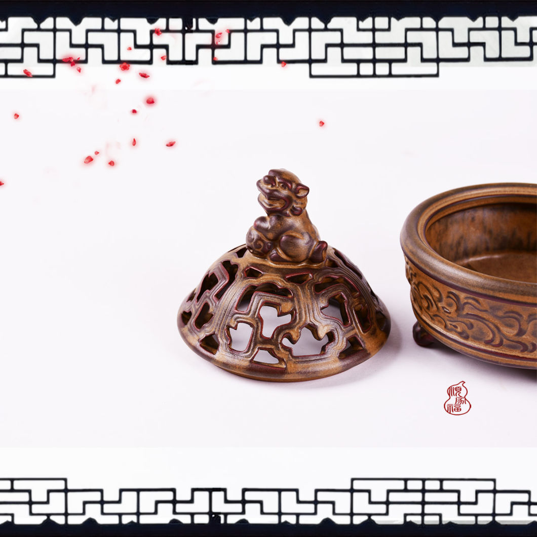 a Single Lion Incense Burner Classical Style Incense Burner Censer