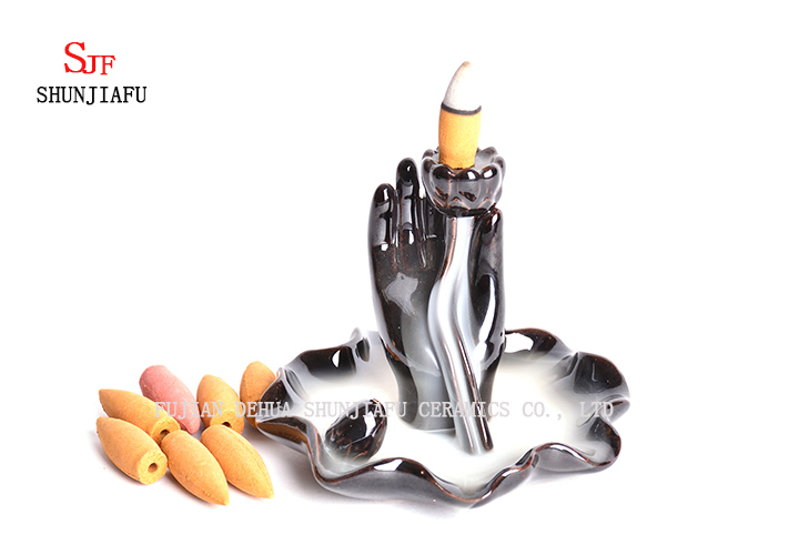 Ceramic Home Craft Decoration Smoke Backflow Incenseburner