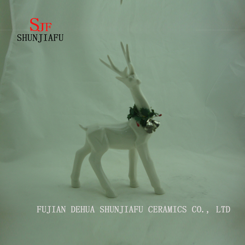 Ceramic Stand Deer Shape Desktop Decoration, Holiday Gift/B