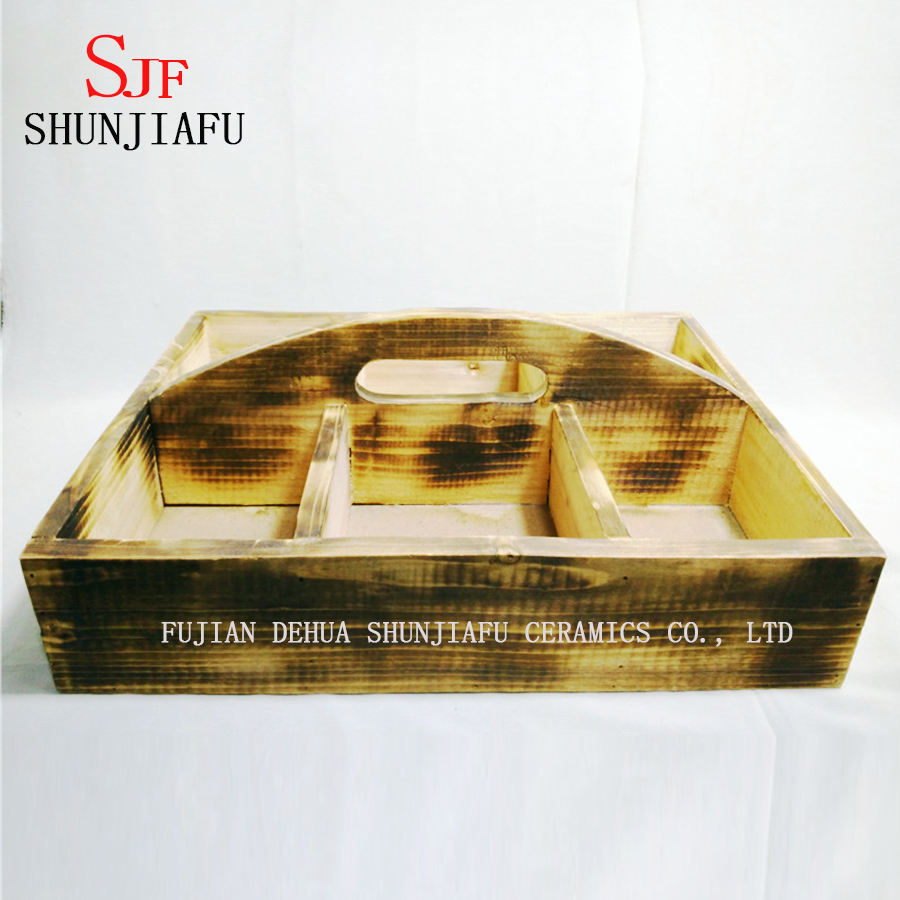 Wholesale Price Square Wood Planter Container for Flower Planting