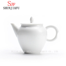 White Classic 6 Cups Ceramic Teapot for Decoration