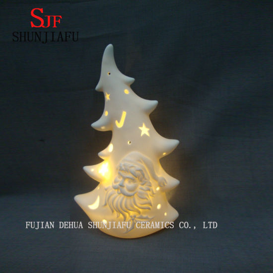 Ceramic Christmas Tree - LED Lighted Mini Tree