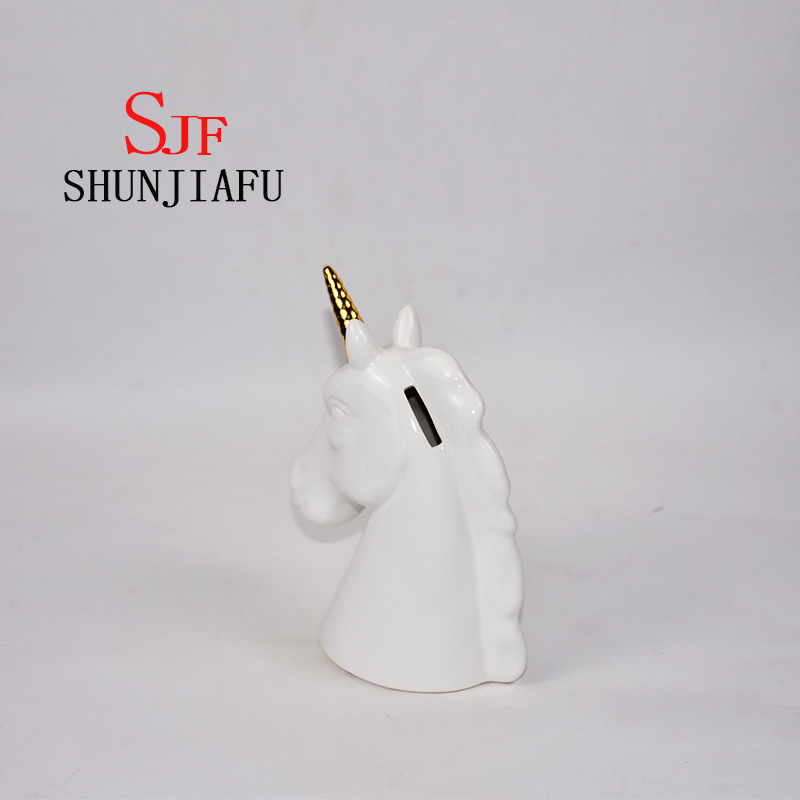 Ceramic Horse's Head Piggy Bank